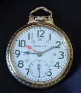 Hamilton dual time zone 21J railway pocket watch
